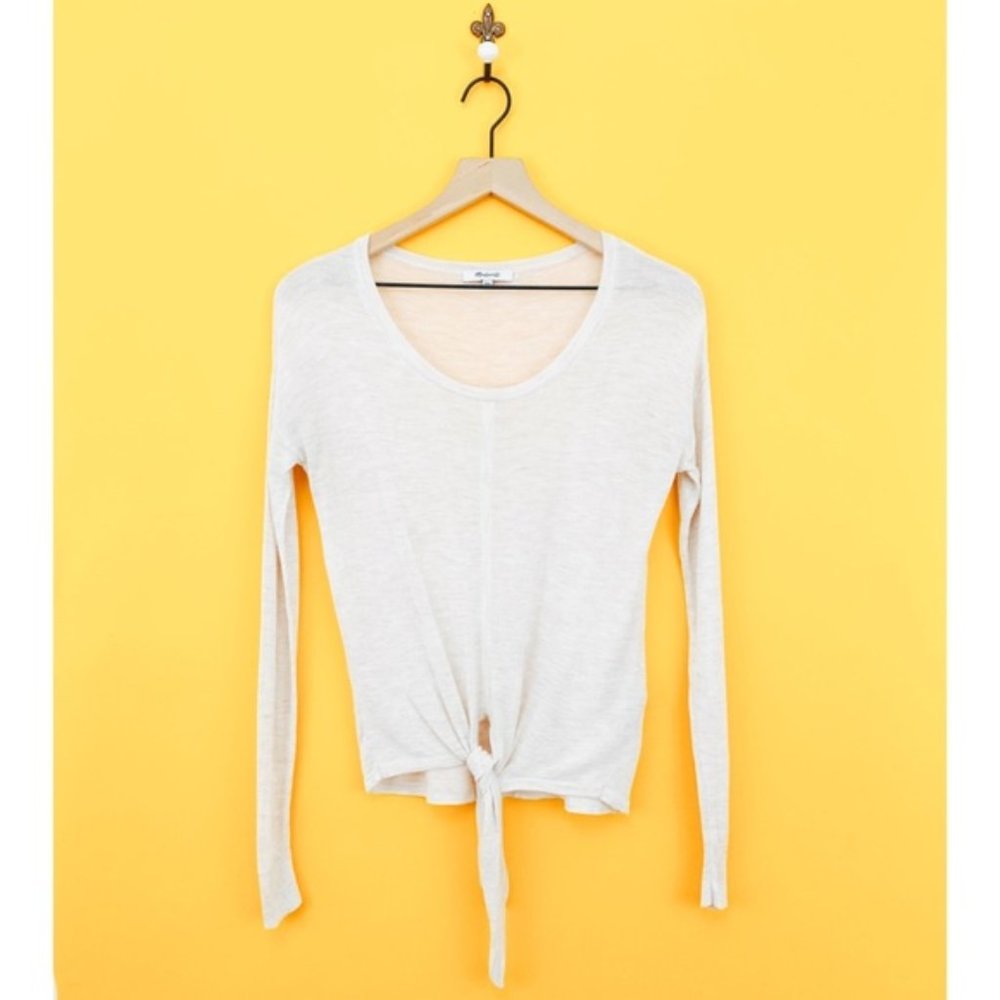 Madewell Modern Tie Front Pullover Sweater Top XXS - Picture 3 of 8